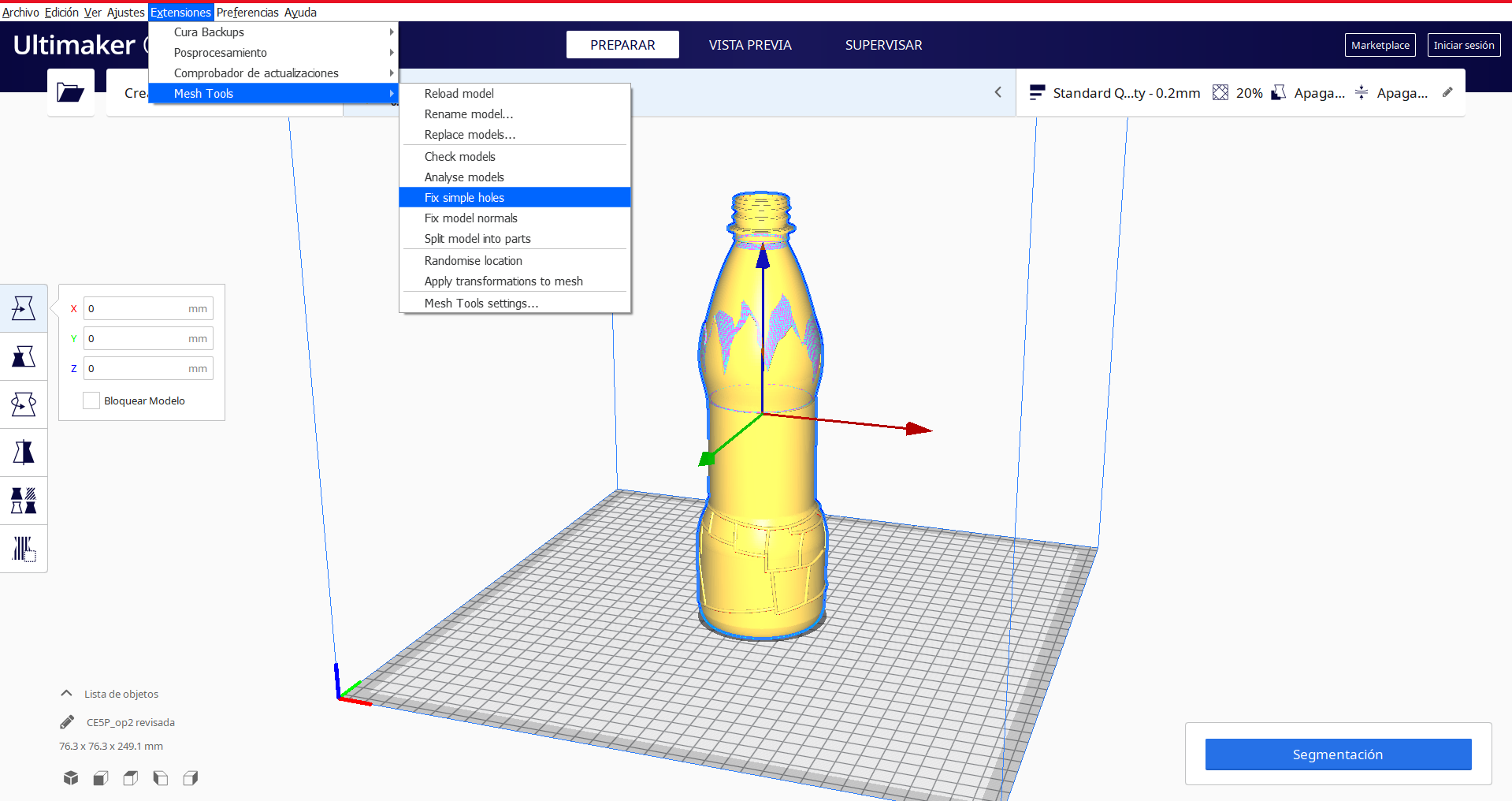 Base de conocimiento FDM → Usando La Impresora → Modelos 3D con errores
