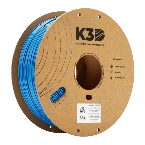 K3D PLA Azul Mate 1.75mm 1Kg