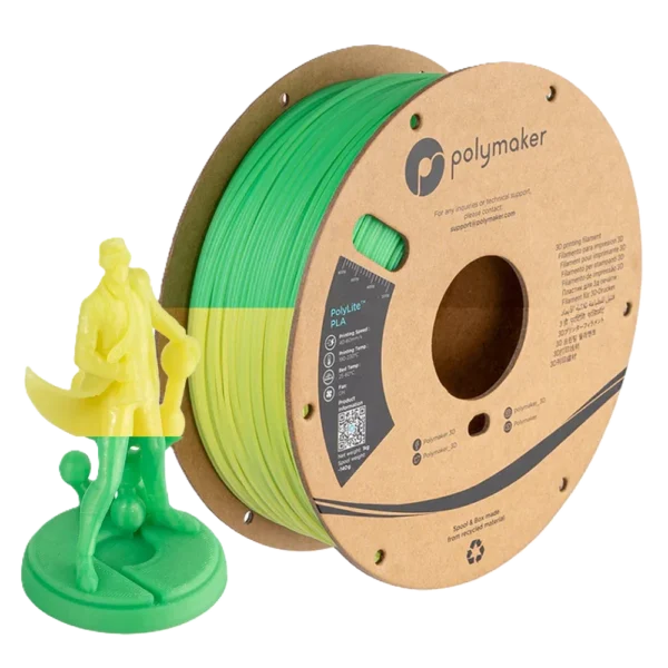 PolyLite PLA Cambio Temperatura Verde a Lima 1.75mm 1Kg