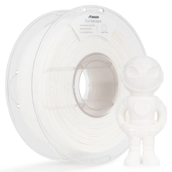 Amolen PLA Básico Alta Velocidad Blanco Papel 1.75mm 1Kg