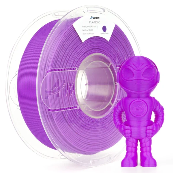Amolen PLA Básico Alta Velocidad Morado Berenjena 1.75mm 1Kg