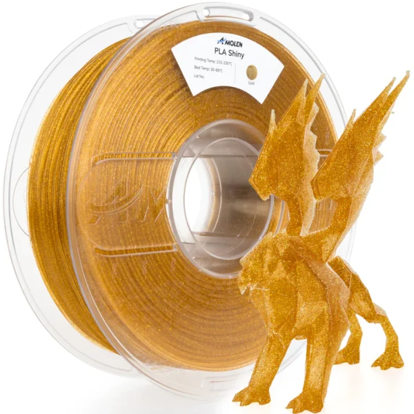 Amolen PLA Brillante Escarchado Oro 1.75mm 1Kg