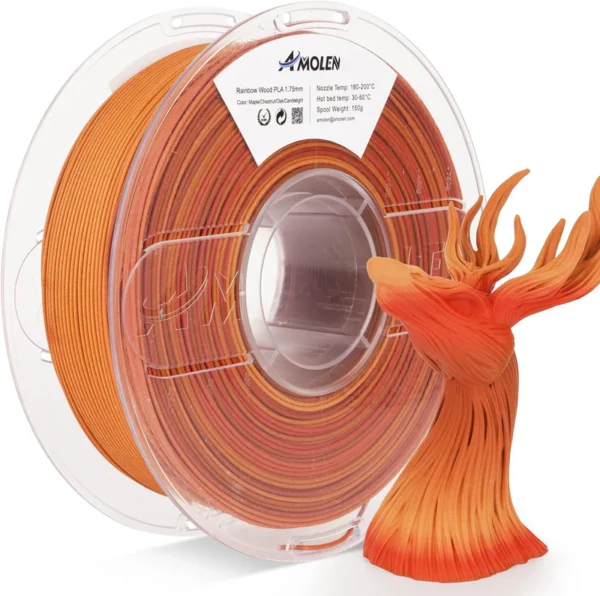 Amolen PLA Madera Cedro Rojo 1.75mm 1Kg