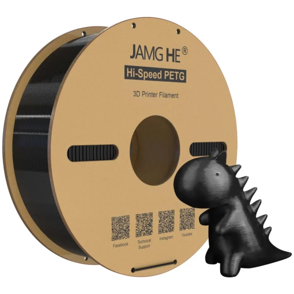 Jamg He Hi-Speed PETG Negro 1.75mm 1Kg