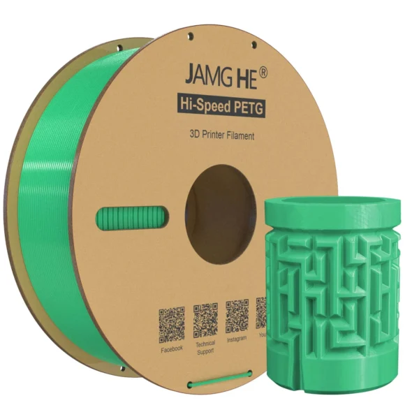 Jamg He Hi-Speed PETG Verde 1.75mm 1Kg