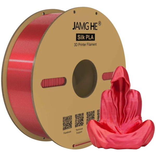 Jamg He PLA Sedoso Rojo 1.75mm 1Kg