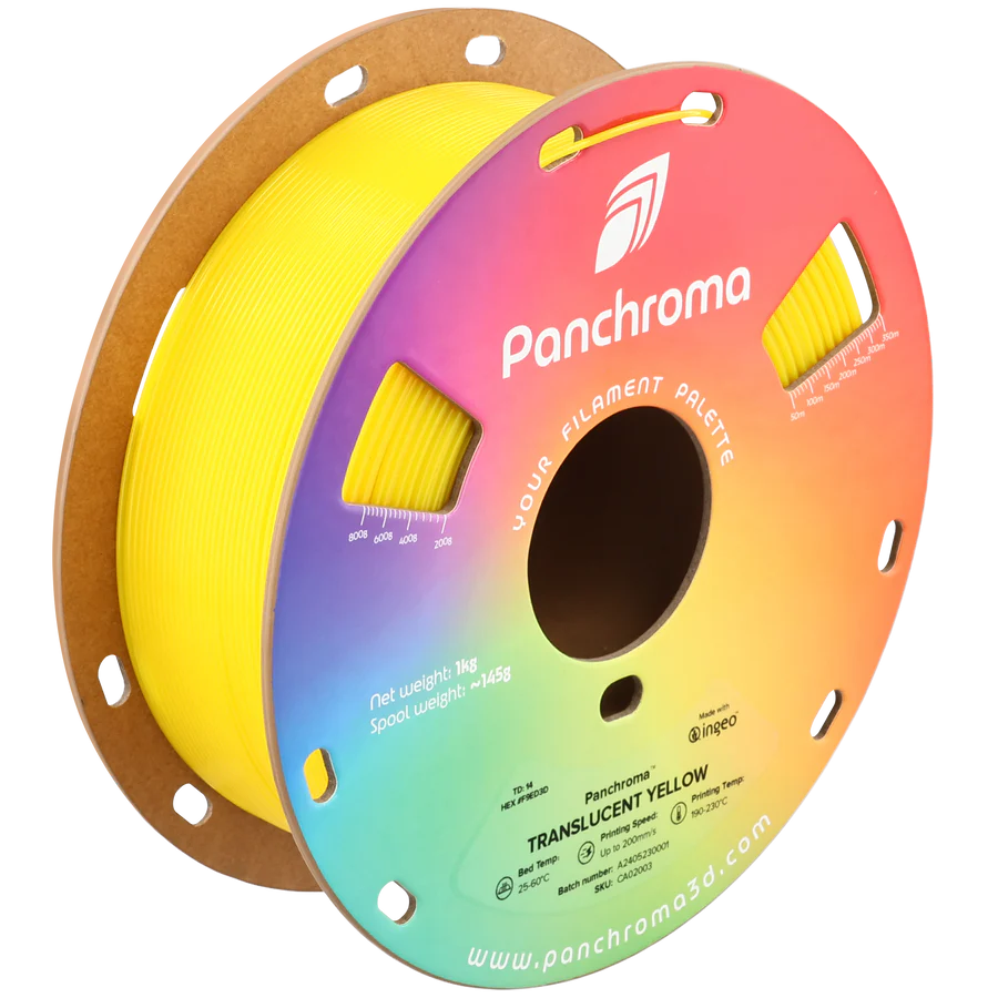 Panchroma PLA Translúcido Amarillo 1.75mm 1Kg 1 Polymaker PC-ABS Negro 1.75mm 1Kg