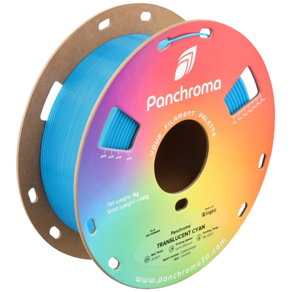 Panchroma PLA Translúcido Cian 1.75mm 1Kg