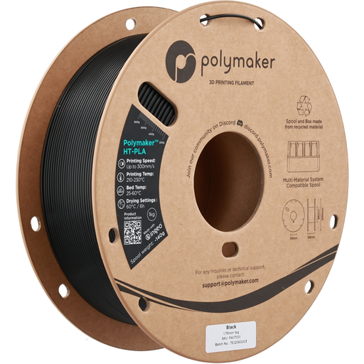 Polymaker HT-PLA Negro 1.75mm 1Kg Polymaker HT-PLA Negro 1.75mm 1Kg
