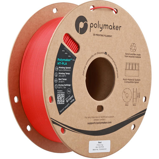 Polymaker HT-PLA Rojo 1.75mm 1Kg Polymaker HT-PLA Rojo 1.75mm 1Kg