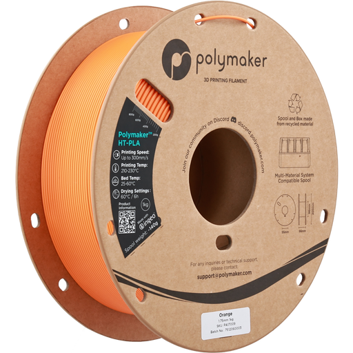 Polymaker HT-PLA Anaranjado 1.75 mm 1Kg Polymaker HT-PLA Anaranjado 1.75 mm 1Kg