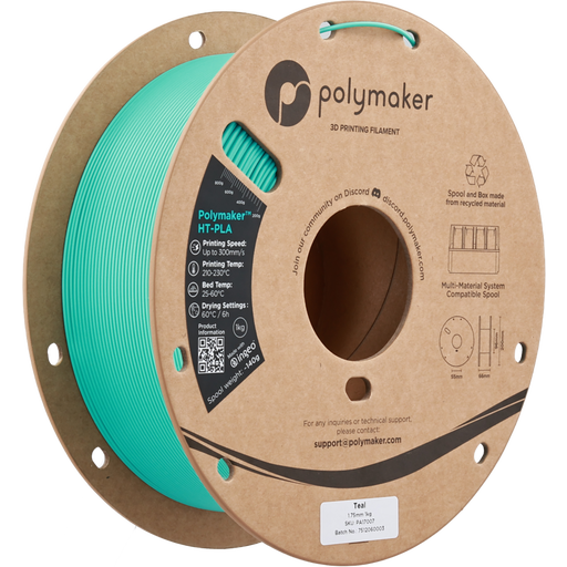 Polymaker HT-PLA Turquesa 1.75 mm 1Kg Polymaker HT-PLA Turquesa 1.75 mm 1Kg