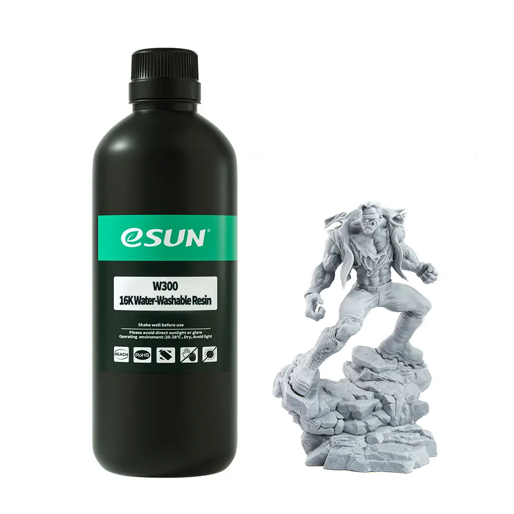 Resina Lavable al Agua W300 16K Gris Esun 1kg Resina Lavable al Agua W300 16K Gris Esun 1kg