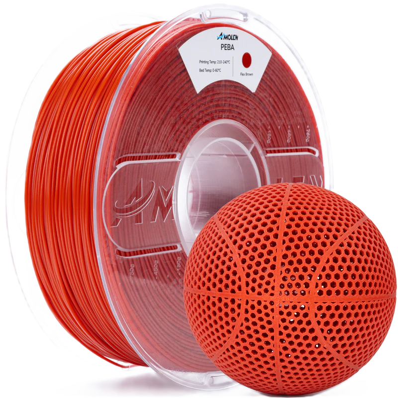 Amolen PEBA 90A Filamento Flexible Rojo 1.75mm 1KG Amolen PEBA 90A Filamento Flexible Rojo 1.75mm 1KG