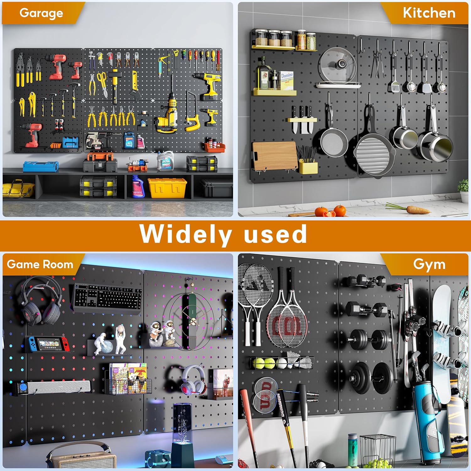 Krear 3D Kit de Tablero Pegboard Metálico con 112 Piezas Krear 3D Kit de Tablero Pegboard Metalico con 112 Piezas