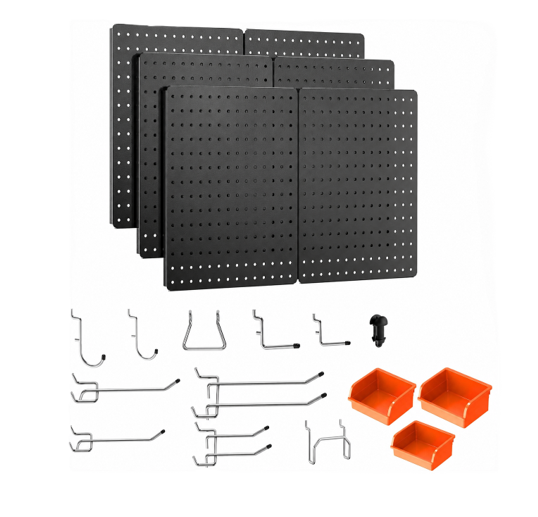 Krear 3D Kit de Tablero Pegboard Metálico con 112 Piezas Krear 3D Kit de Tablero Pegboard Metálico con 112 Piezas