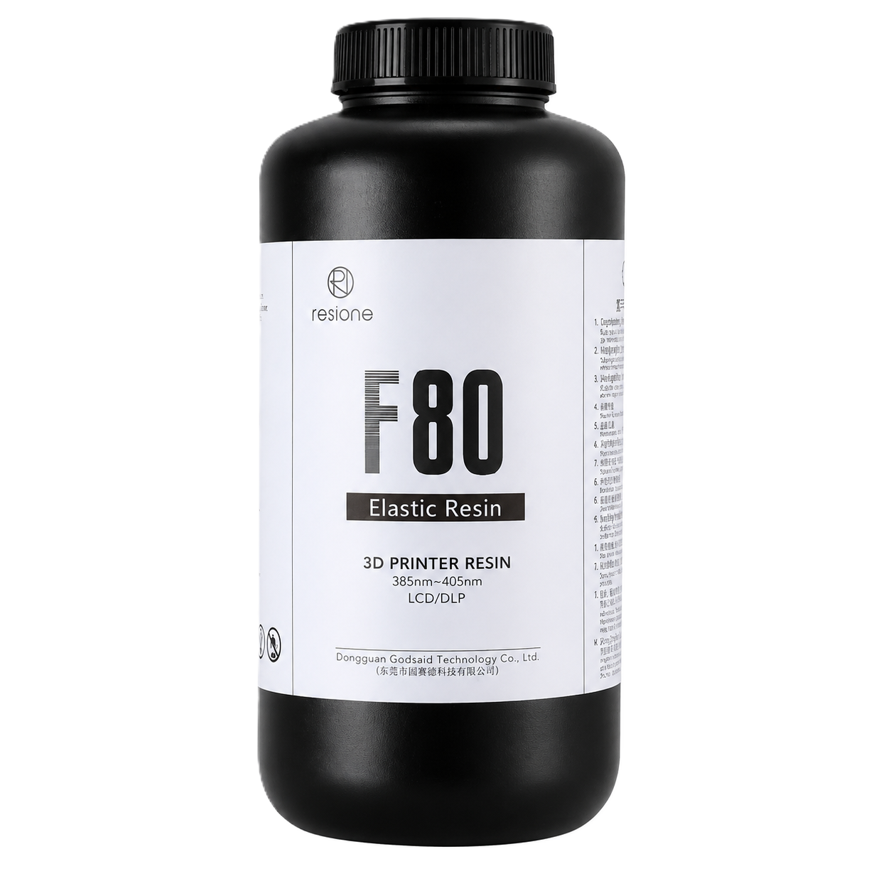Resione F80 Resina Elástica Negra 1Kg Resione F80 Resina Elástica Negra 1Kg