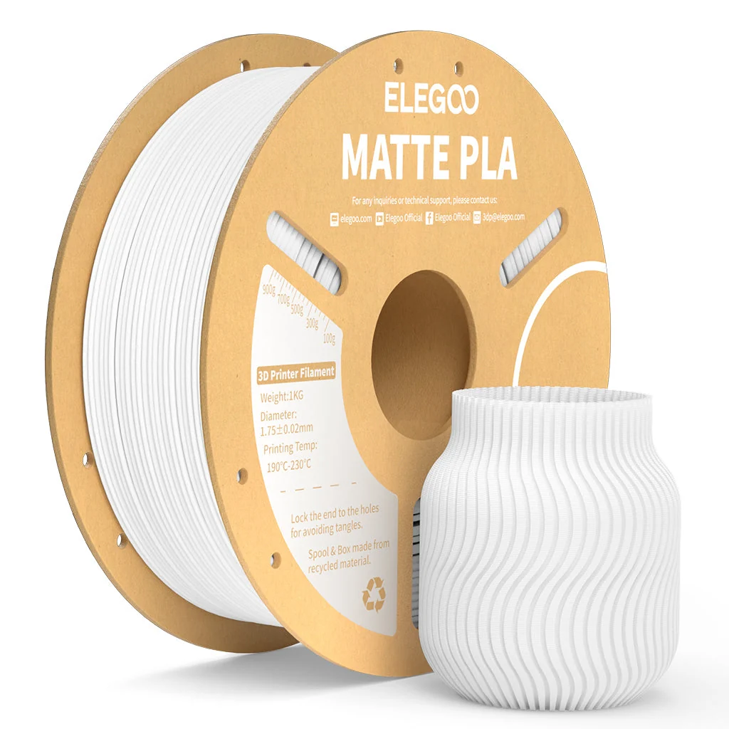 Elegoo PLA Mate Blanco 1.75mm 1Kg Elegoo PLA Mate Blanco 1.75mm 1Kg