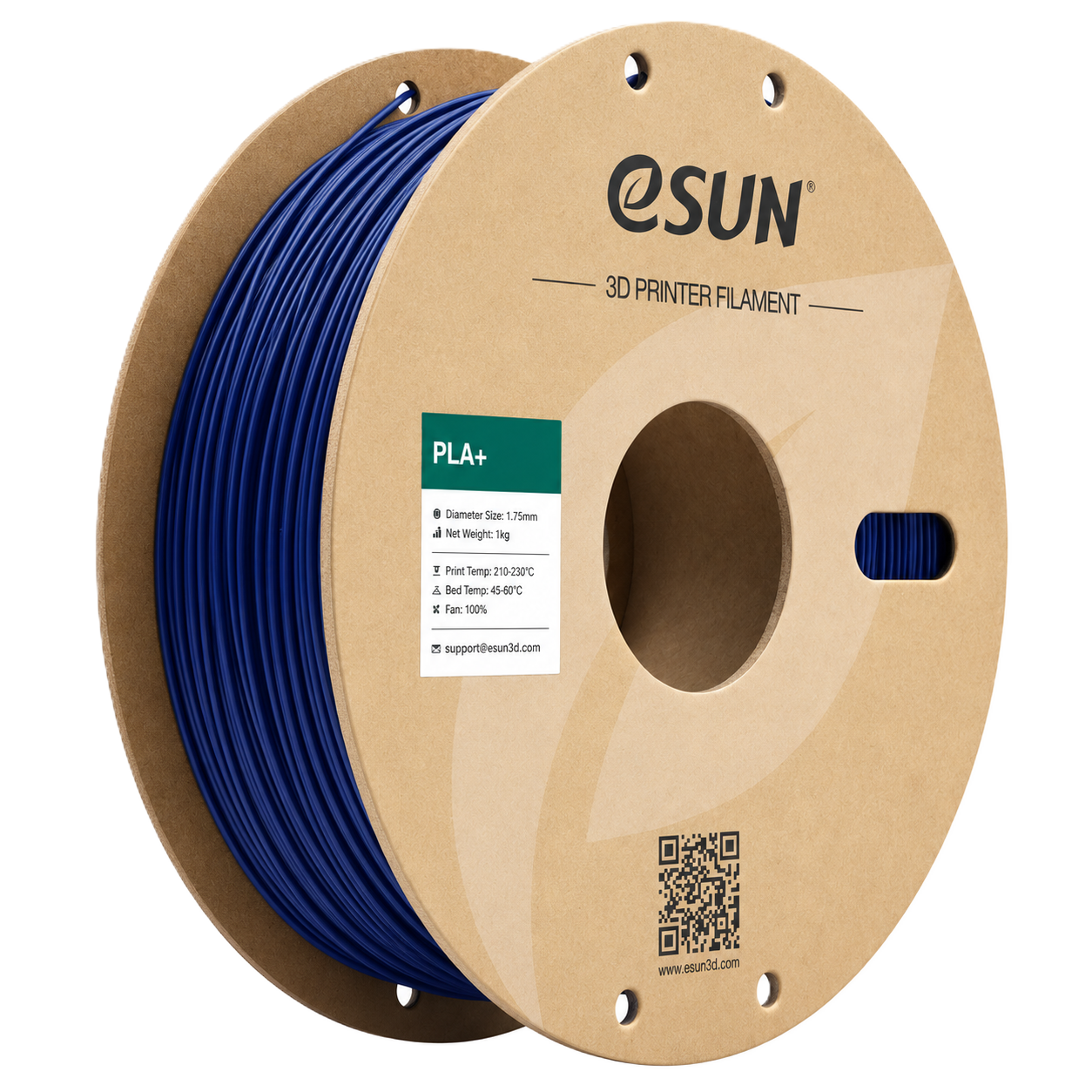 Esun PLA+ Azul Oscuro 1.75mm 1Kg eSUN PLA+ Azul Oscuro 1.75mm 1Kg | Filamento 3D Resistente